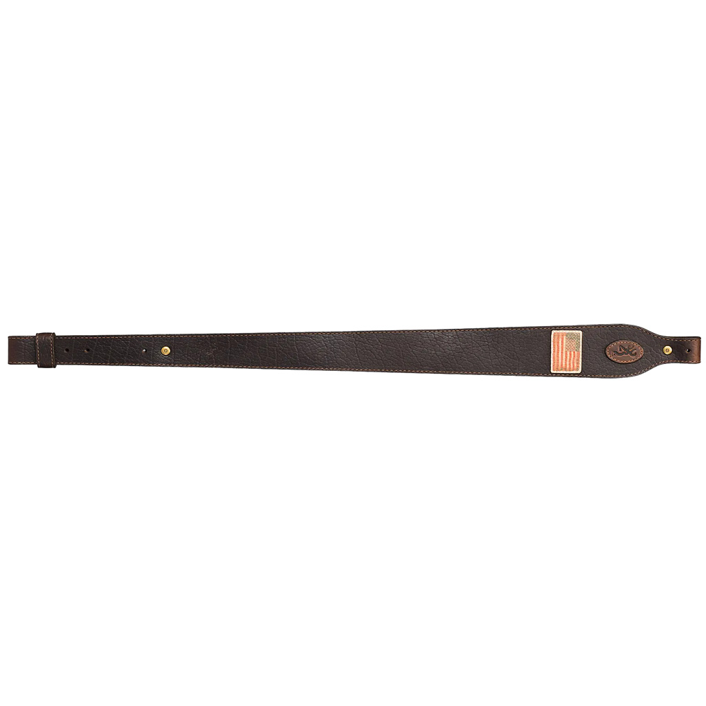 Browning 122616 Freedom Sling made of Dark Brown Leather with 25.50"-28" OAL & Adjustable Design for Rifles - 122616 - 023614415411