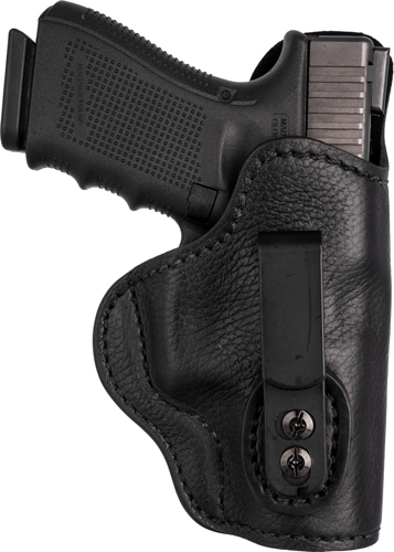 1791 Gunleather UCH4NSBR Ultra Custom  IWB Size 04 Night Sky Black Leather Belt Clip Compatible w/Glock 17/S&W M&P Shield/Springfield XD Right Hand - UCH4NSBR - 816161029855