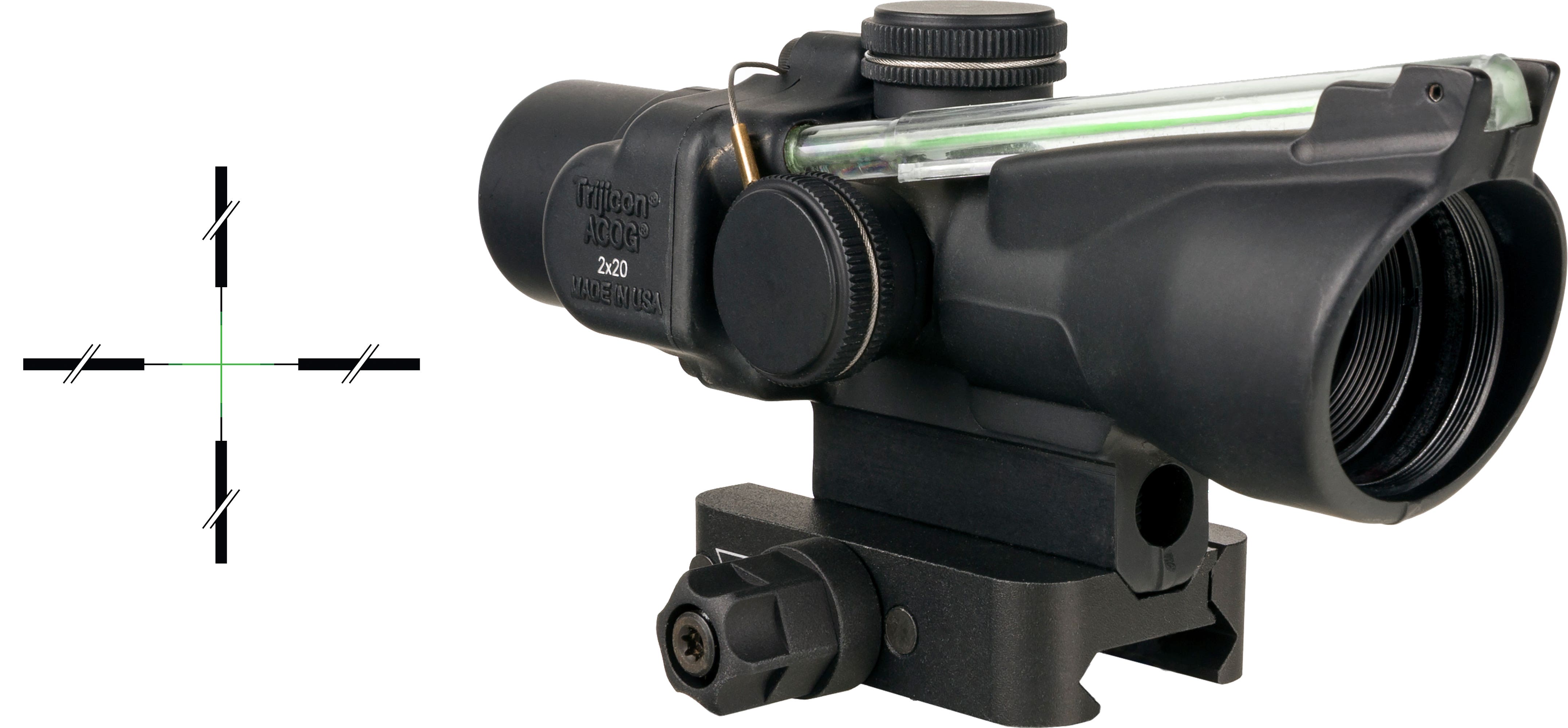 Trijicon Compact ACOG 2x20 Rifle Scope Green Crosshair Q-LOC Mount Picatinny - TA47-C-400341 - 719307313934