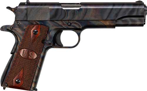 Auto Ordnance 1911 45 ACP 5 in 7 rd Case Hardened Finish Wood Grips