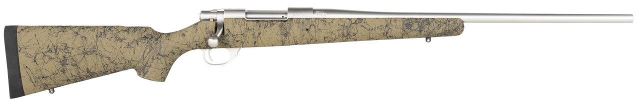Howa HHS63113 M1500 HS Precision 308 Win 5+1 22", Stainless Steel Metal Finish & Green Black Webbed Fixed HS Precision Stock