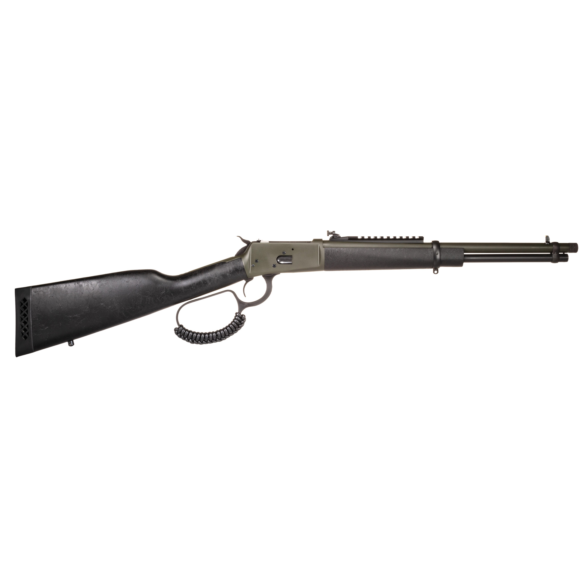 Rossi 9235716B3TB R92  Carbine 357 Mag 8+1 16.50" Moss Green Cerakote Steel Barrel &  Receiver, Black Fixed Stock, Right Hand - 9235716B3TB - 754908328406