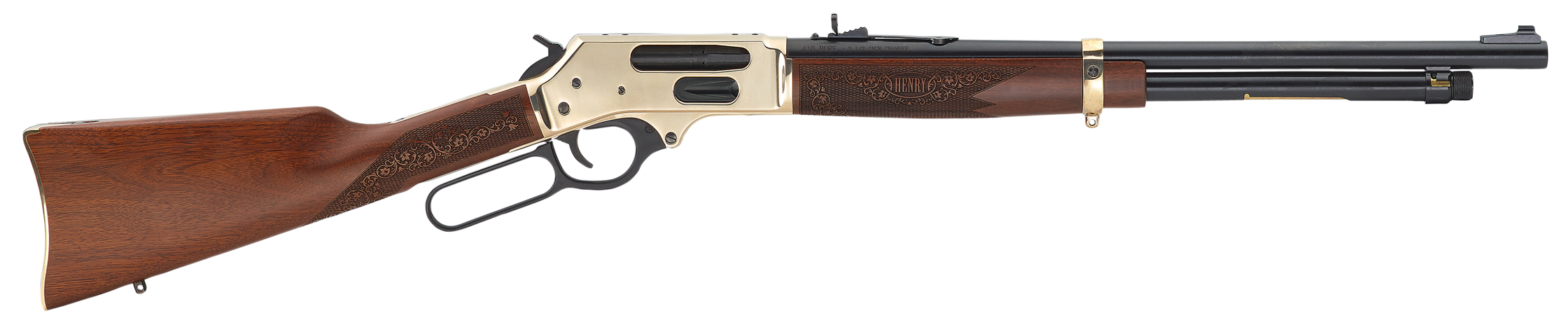 Henry H024410 Side Gate 410 Gauge 19.8 Inch 5 Rounds Polished Brass Walnut