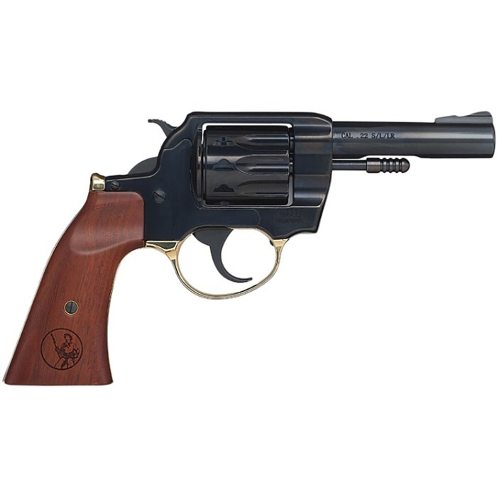 Henry Golden Boy  22 LR 10 Shot 4" Blued Steel Barrel, Cylinder, Blued Polished Steel Frame, Walnut Gunfighter Grip, Transfer Bar Safety, Exposed Hammer