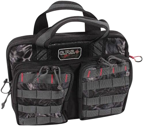 GPS Bags GPST1316PCP Tactical Quad +2 PRYM1 Blackout 1000D Polyester with YKK Lockable Zippers, 8 Mag Pockets, 2 Ammo Front Pockets, Visual ID Storage System & Holds Up To 6 Handguns