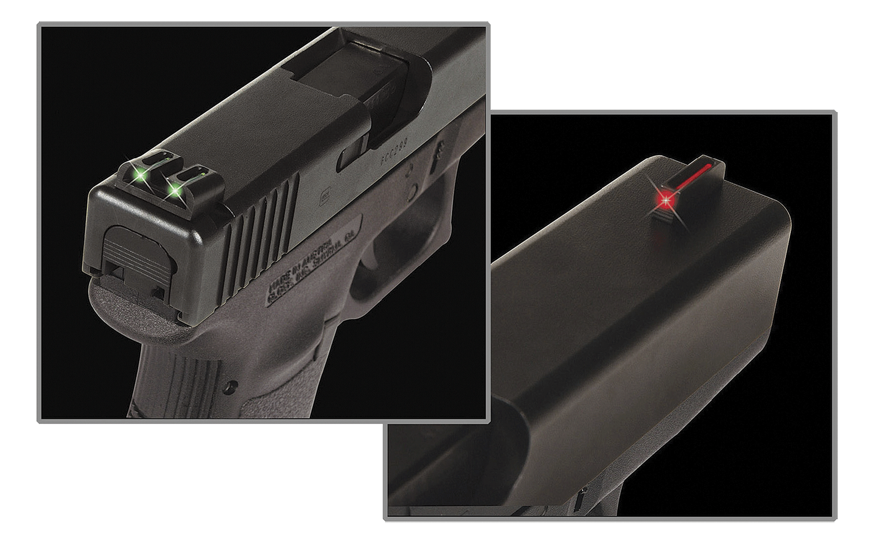 TruGlo TG131S1 Fiber-Optic  Red/Fiber Optic Front Sight-Green/Fiber Optic Rear Sight Sig Sauer P-Series #8 Front/#8 Rear