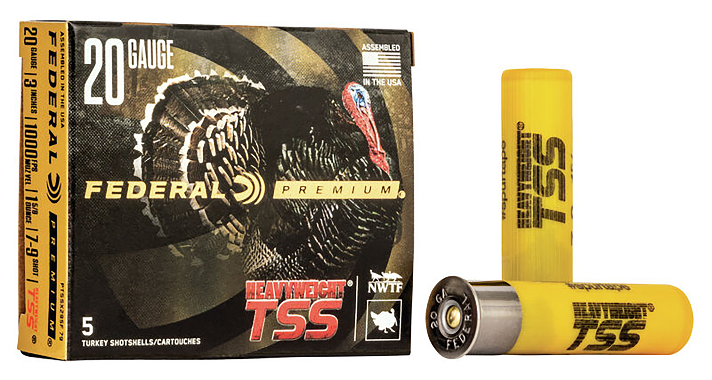 Federal Premium Heavyweight TSS Shotgun Ammo 20 ga. 3 in. 1 5/8 oz. 7,9 Shot 5 rd.