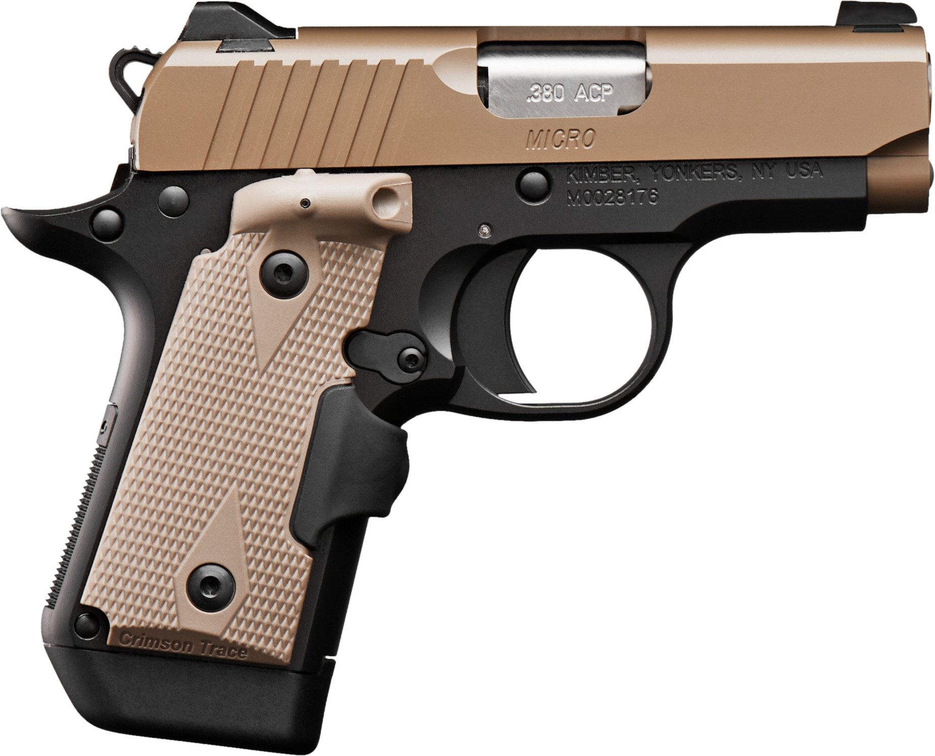 Kimber Micro Desert Night Pistol 380 ACP 2.75 in. Desert Tan w/ Laser Grip 6 rd.