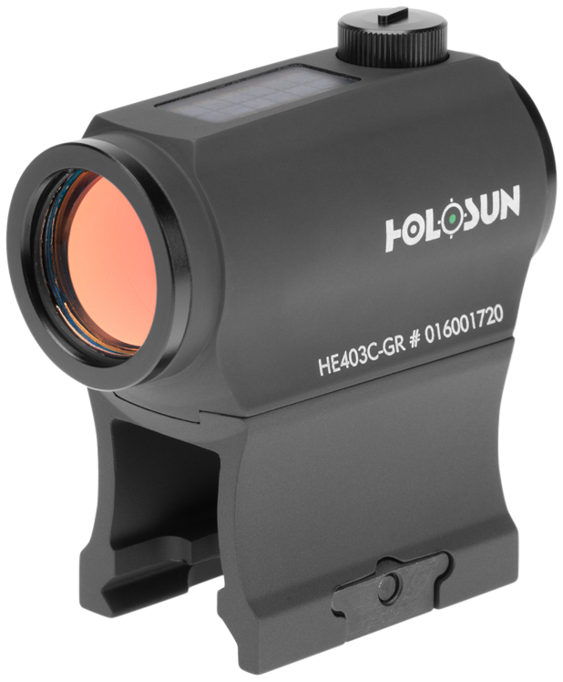 Holosun HE403C-GR Green Dot Solar Powered Micro Sight for Rifles 20mm Picatinny 12 Brightness