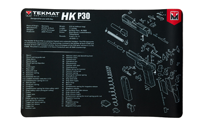 TekMat 11x17 Gun Cleaning Mat - Heckler & Koch P30 - TEK-R17-HKP30 - 612409970893