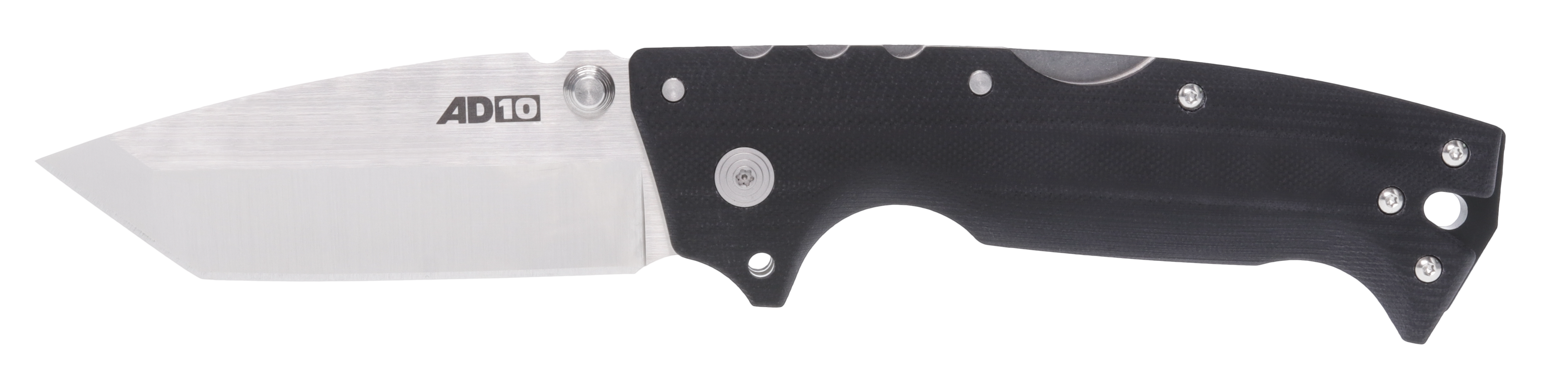 Cold Steel CS28DE AD-10  4" Folding Tanto Plain Stonewashed S35VN SS Blade/Black Scales G10 Handle Includes Belt Clip