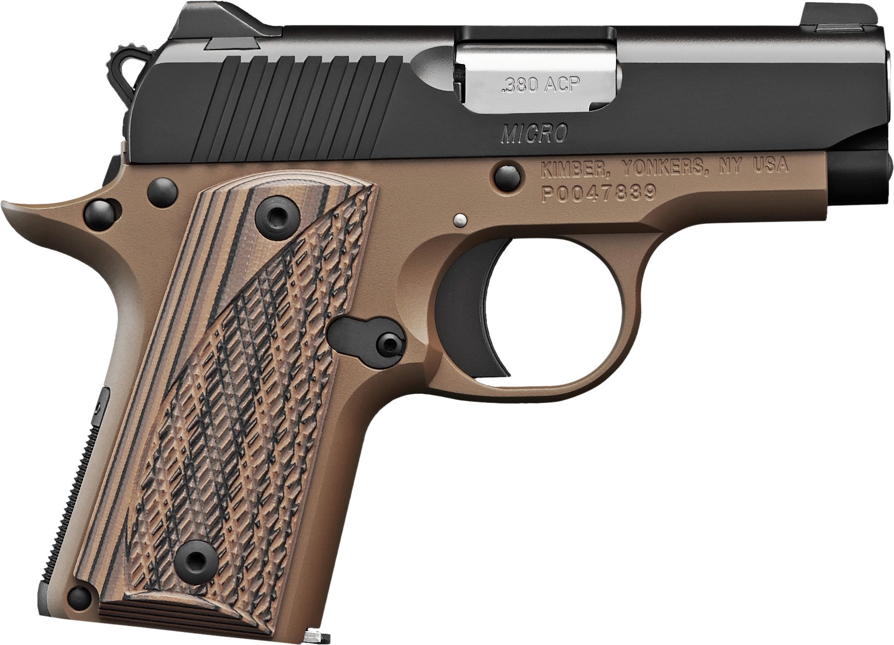 Kimber Micro Desert Tan Pistol 380 ACP 2.75 in. Desert Tan Kim Pro 7 rd.