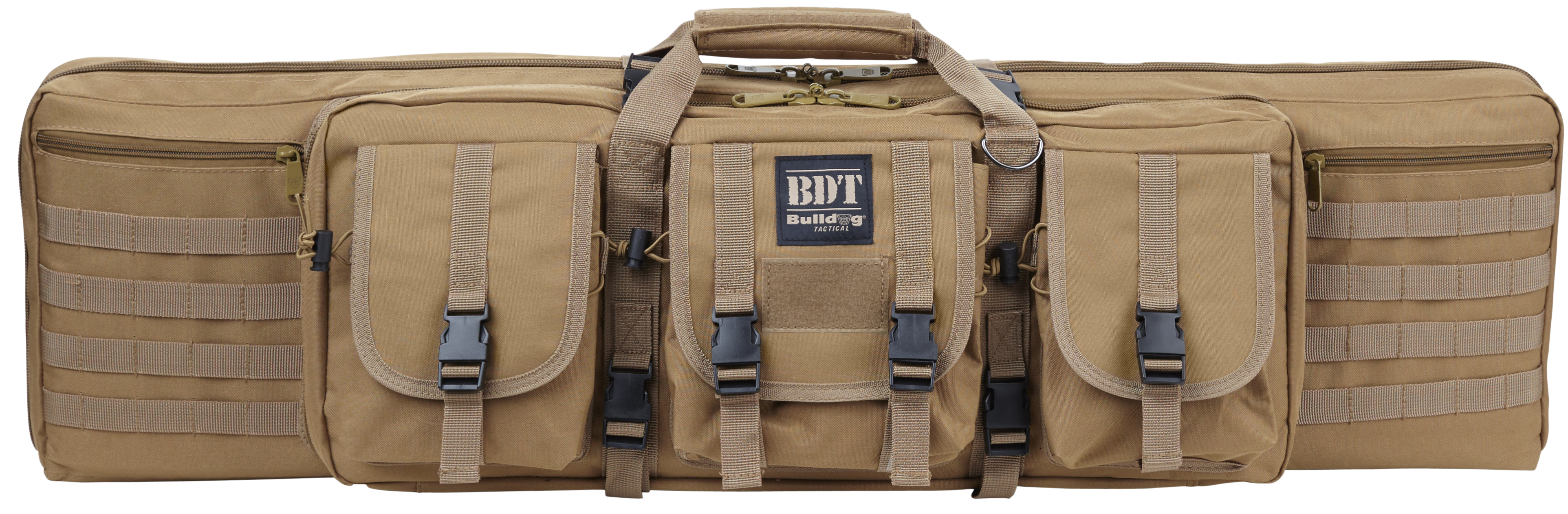 Bulldog BDT3536T BDT Tactical Single 36" Tan Nylon, 3 Accessory Pockets, Deluxe Padded Backstraps, Lockable Zippers, Padded Internal Divider
