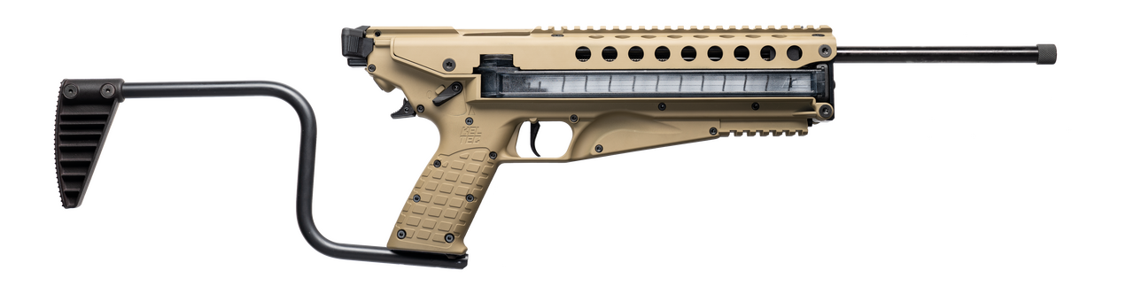 Kel-Tec R50 Rifle - Tan | 5.7x28 | 16" Threaded Barrel | 50rd | Side Folding Stock