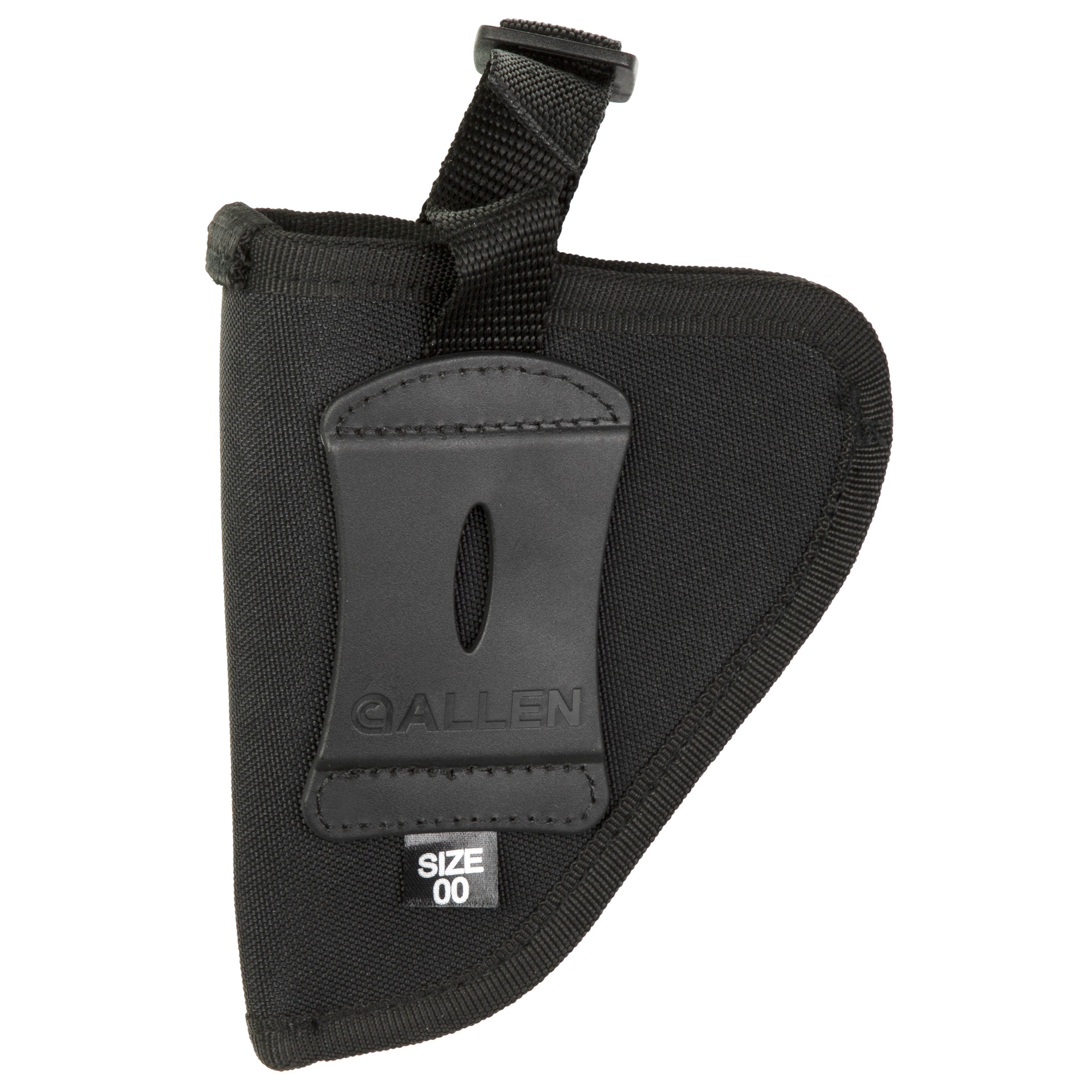 Allen 44800 Cortez  Size 00 OWB Style Black Polyester, Adjustable Strap & Belt Loop Mount Type fits 2-3" Barrel Small-Medium DA Revolver Right Hand - 44800 - 026509448006