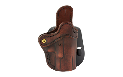 1791 Gunleather ORPDH21VTGR Paddle Holster Optic Ready OWB Size 2.1 Vintage Leather Paddle Fits S&W M&P Shield Fits Glock 17 Fits Springfield XD9 Right Hand - ORPDH21VTGR - 816161026106