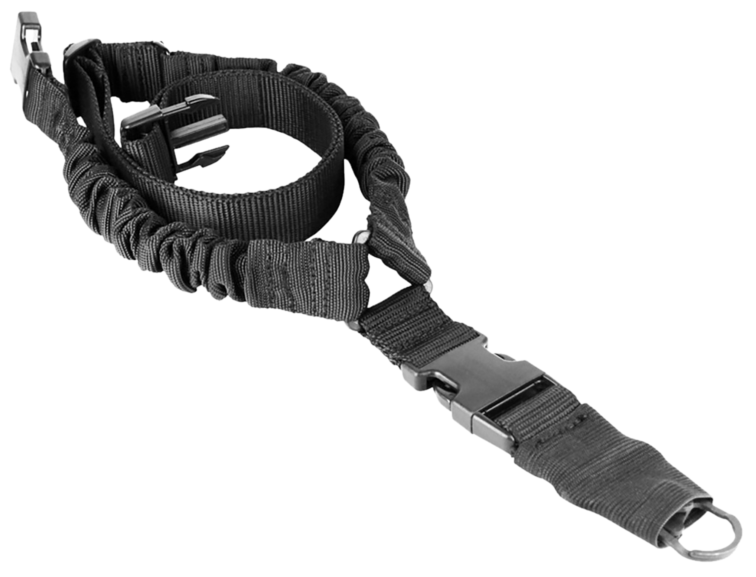 Aim Sports AOPS01B One Point Sling made of Black Elastic Webbing with 26" OAL, 1.25" W & Bungee Design for Rifles