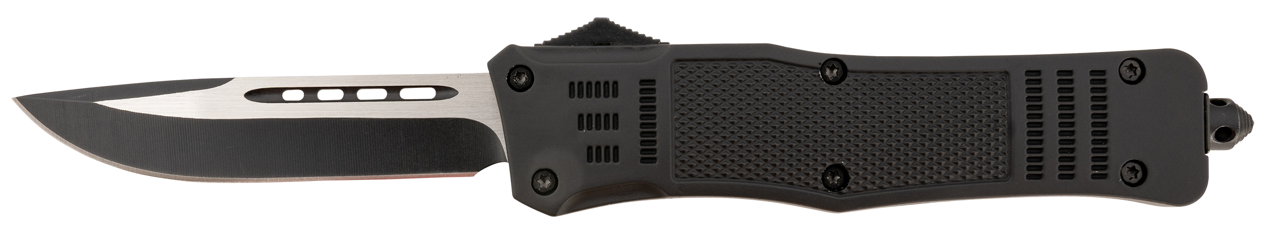 Steel River Knives T620BDP Spartan  3.75" Drop Point Black/Silver 440C SS Blade 5.5" Aluminum Zinc Alloy Handle