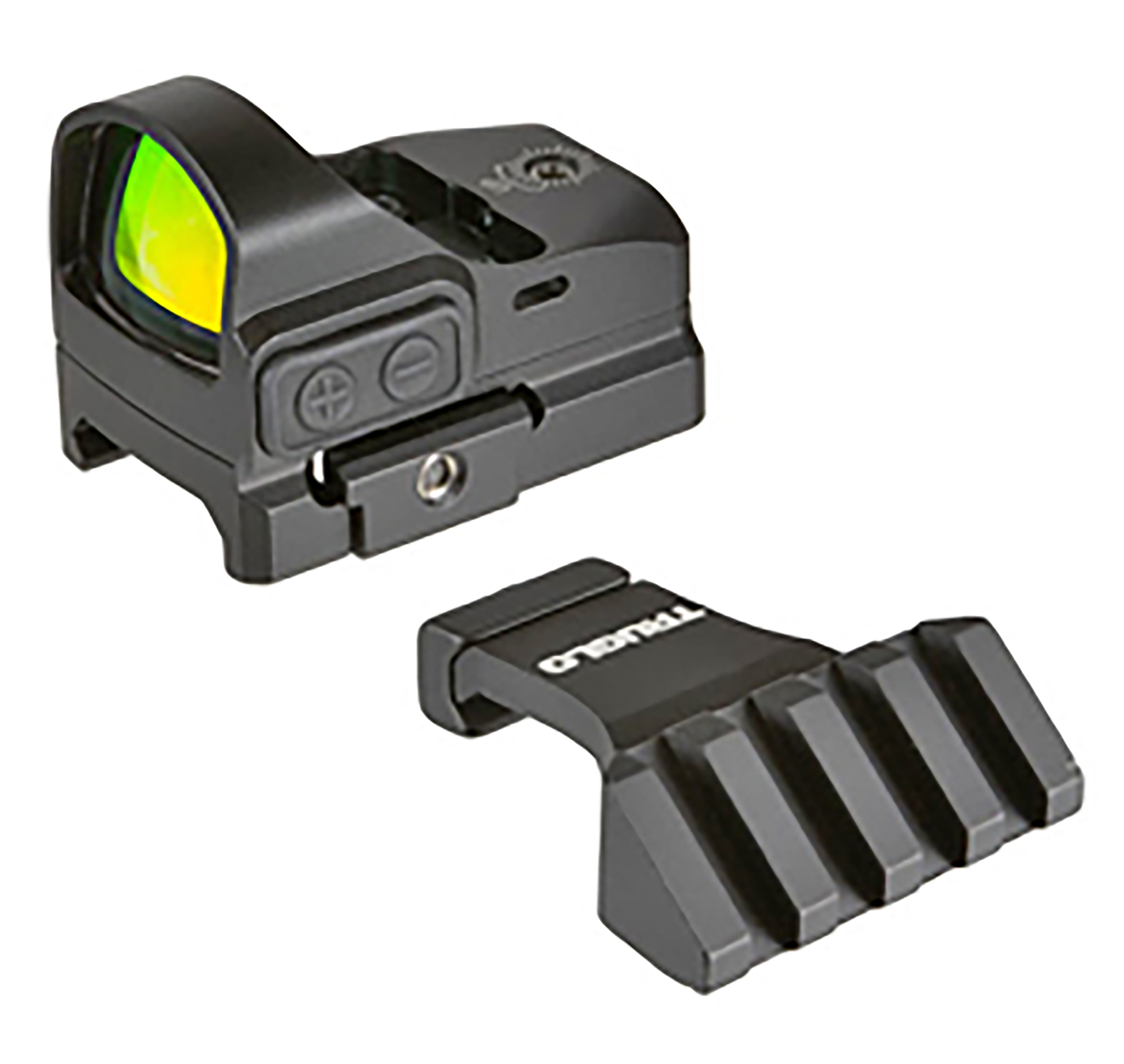 TruGlo TG-TG8100BM Tru-Tec Micro Black Anodized 23x17mm 3 MOA Illuminated Red Dot Reticle Features 45 Degree Offset Picatinny/Picatinny Mount                                                           