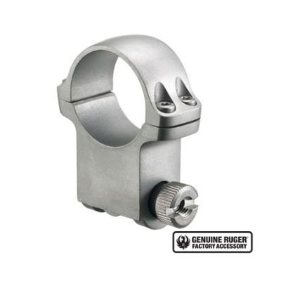 Ruger Scope Ring 1 Inch Extra High Silver Steel Fits 62mm Objective