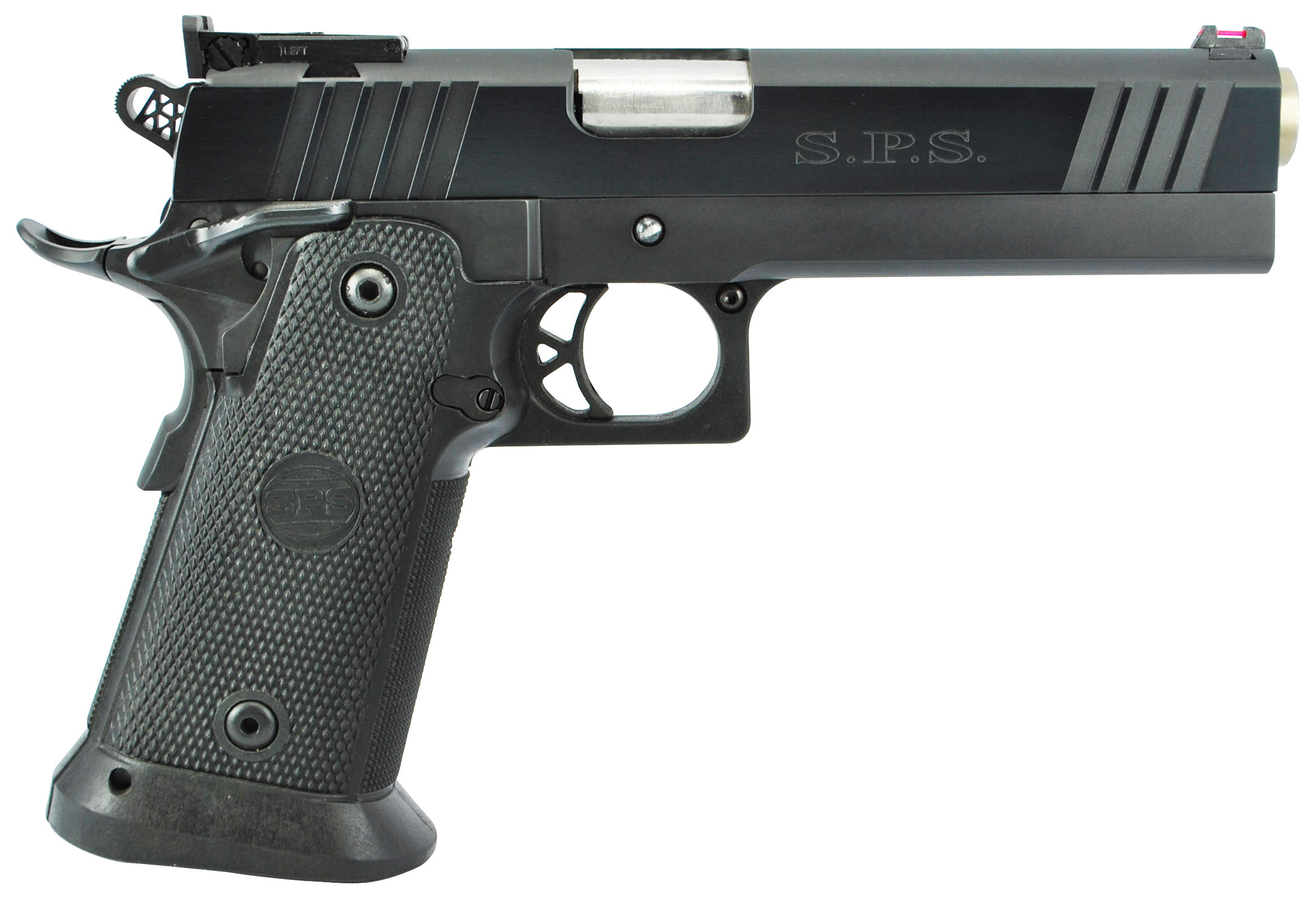 TriStar 85675 SPS Pantera 1911 9mm Luger 18+1, 5" Stainless Steel Barrel, Black Chrome Serrated Steel Slide, Black Steel Frame w/Beavertail, Black Polymer Grip TriStar 85675 SPS Pantera 1911 9mm Luger 18+1, 5" Stainless Steel Barrel, Black Chrome Serrated Steel Slide, Black Steel Frame w/Beavertail, Black Polymer Grip
