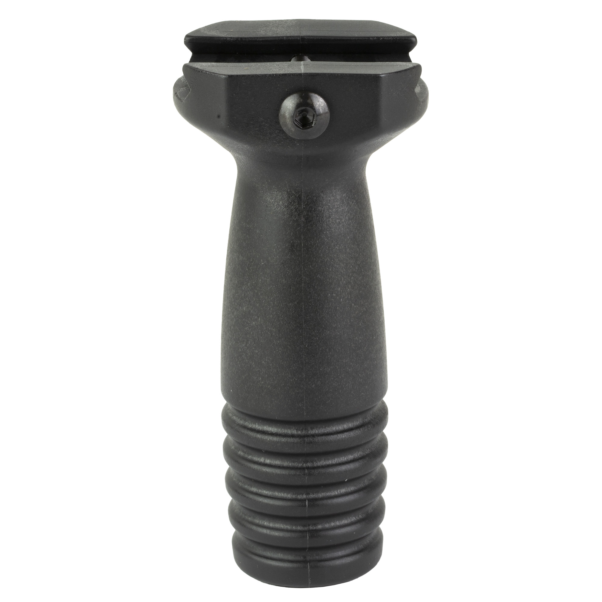Ergo 4253BK Pop Bottle Vertical Forward Grip Black Polymer, Ribbed Lower for Picatinny Rail