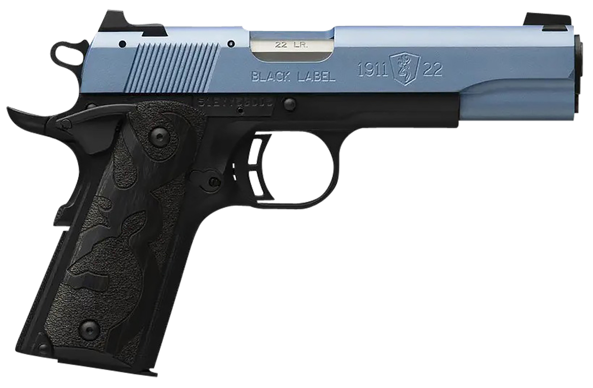 Browning 1911-22 22 Long Rifle 4.25 in Polar Blue 10 Rounds Matte Black Polymer