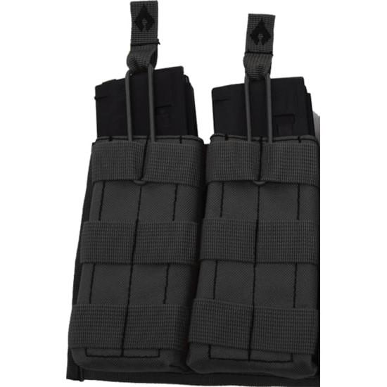 Advance Warrior Solutions Open Top Double Mag Pouch Black - AROTDMP-BL - 655360674363