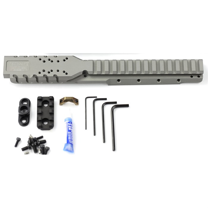 Samson 030026811 Hannibal Rail for Ruger Mini-14 (2007/Earlier)  Natural Gray 0 MOA