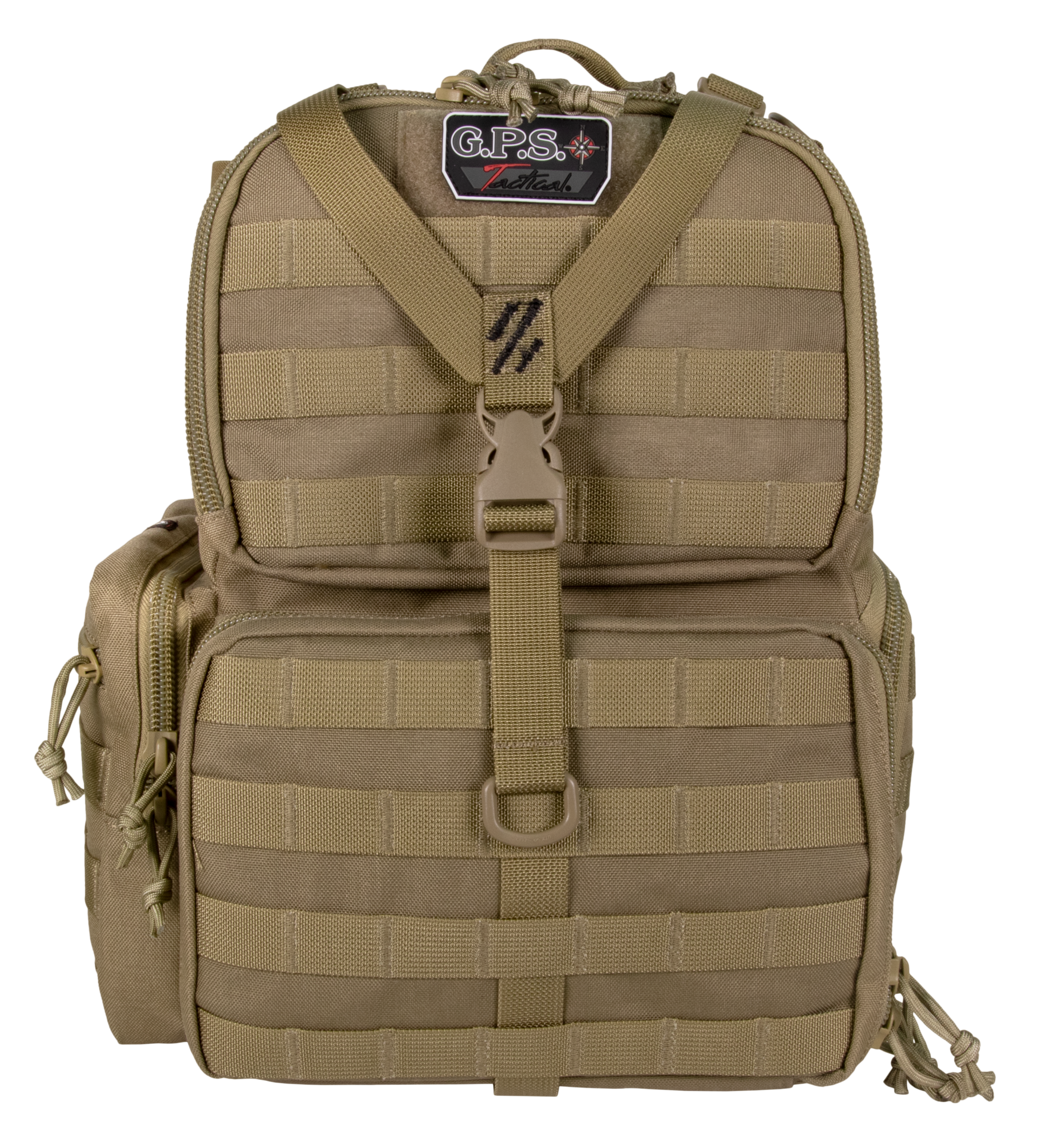 GPS Bags T1612BPT Tactical Range Backpack Tan 1000D Nylon Teflon Coating 3 Handguns