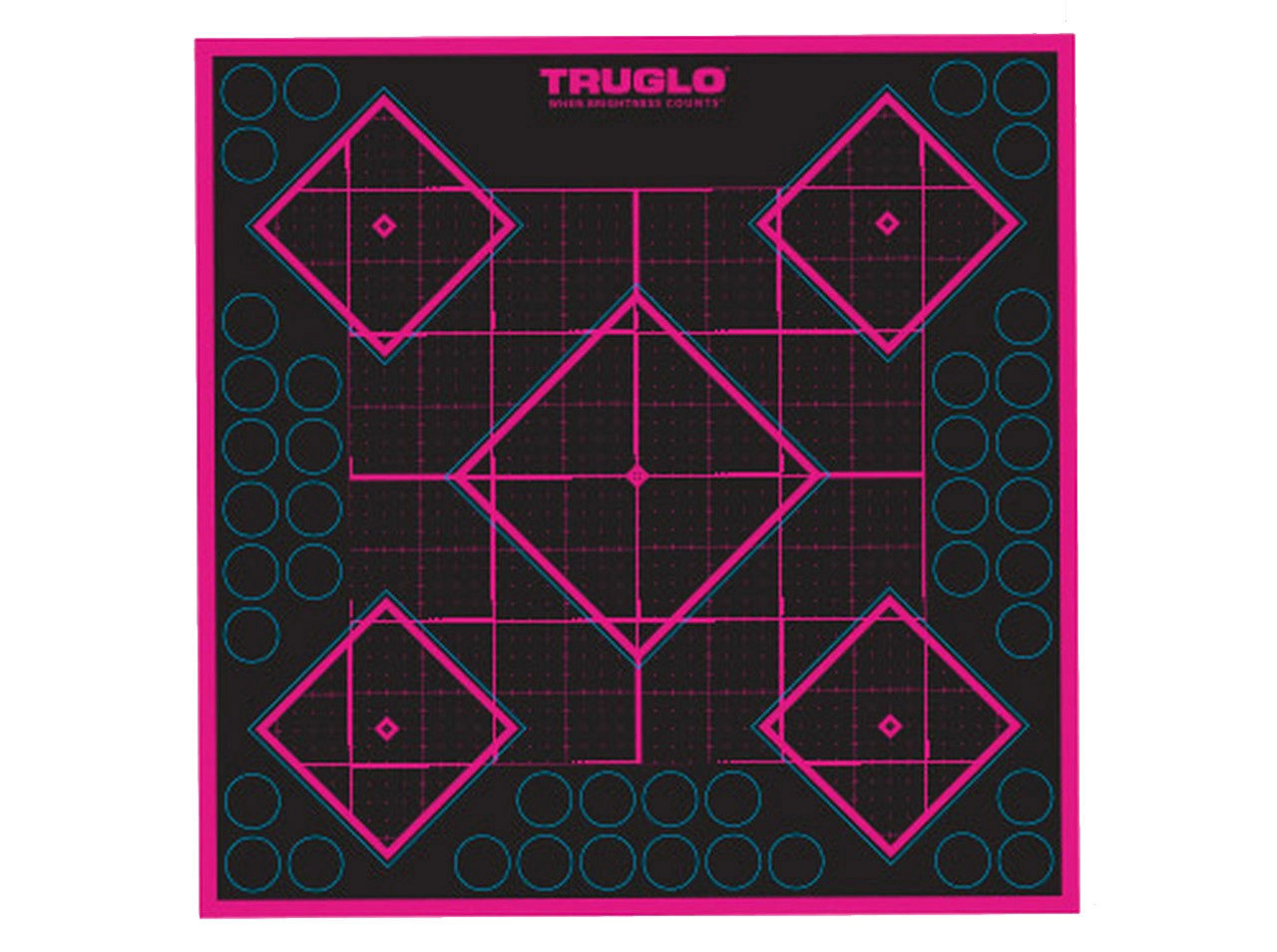 5-Diamond Pink Target 12''x12'' - 6 Pack