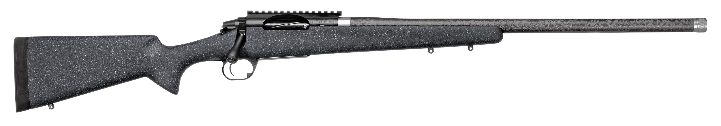 Proof Research 137550 Elevation 2.0 300 PRC 3+1 22" Carbon Fiber Match Grade Threaded Barrel, Picatinny Rail Receiver, Black Granite Fixed Carbon Fiber Stock,