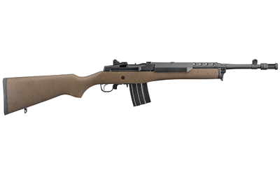 Ruger 5889 Mini-14 Tactical 5.56x45mm NATO 20+1 16.12" Blued Threaded Barrel, Blued Drilled & Tapped Stainless Steel Receiver, Black Speckled Brown, Factory Installed Flash Suppressor, Right Hand - 5889 - 736676058891