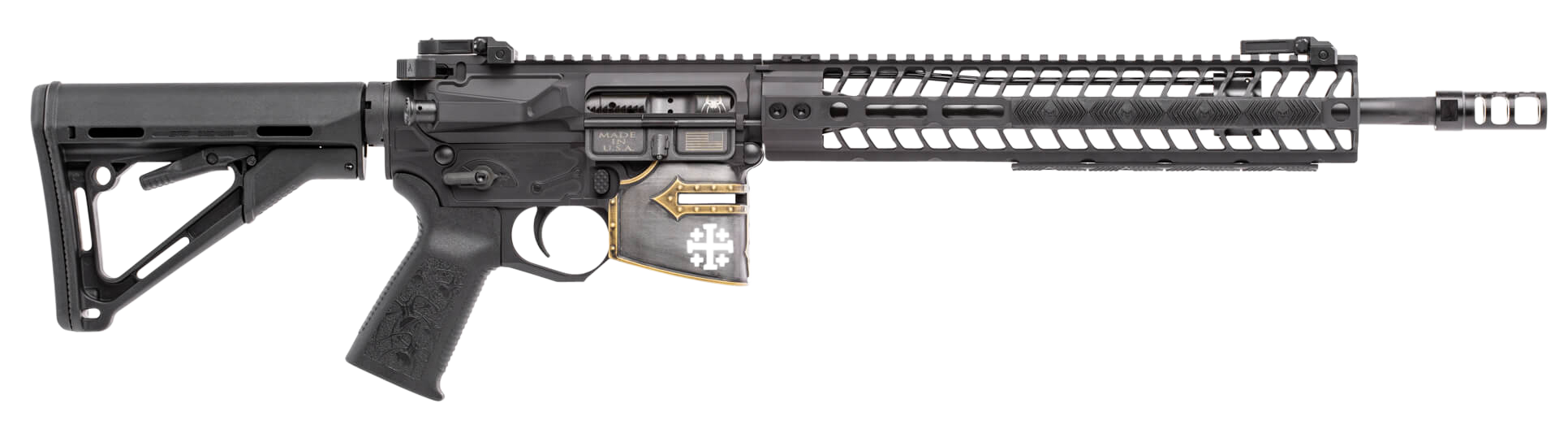 Spikes STR5625M2R Rare Breed Crusader  5.56x45mm NATO 14.50" No Magazine Black Hard Coat Anodized 6 Position Magpul CTR Stock