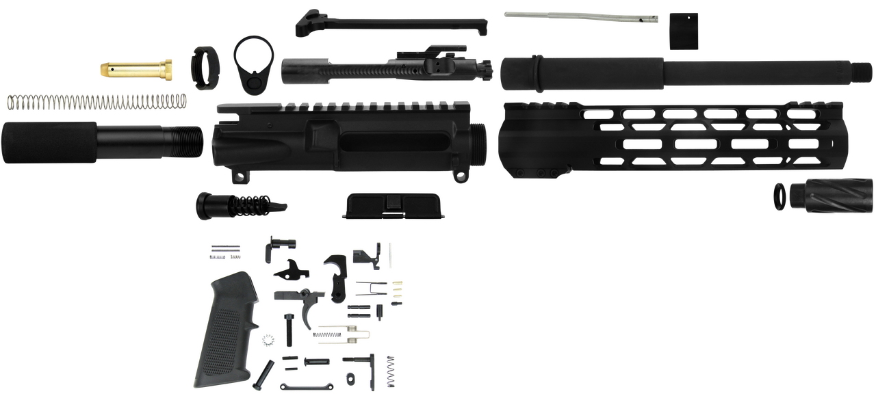 TacFire SSPK300LPK10 AR Build Kit Pistol 300 Blackout AR Pistol Platform Black Parkerized Steel 5/8"-24 tpi*Sports South Exclusive.