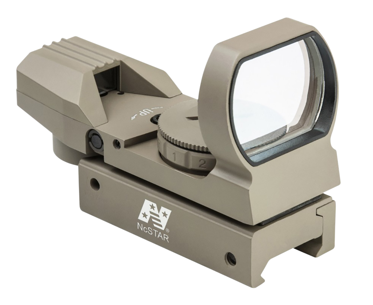 NcStar D4RGT Red & Green Four Reticle Reflex Optic  Tan 1 x 0.95"x 1.34" 3 MOA Red/Green Dot Multi Reticle