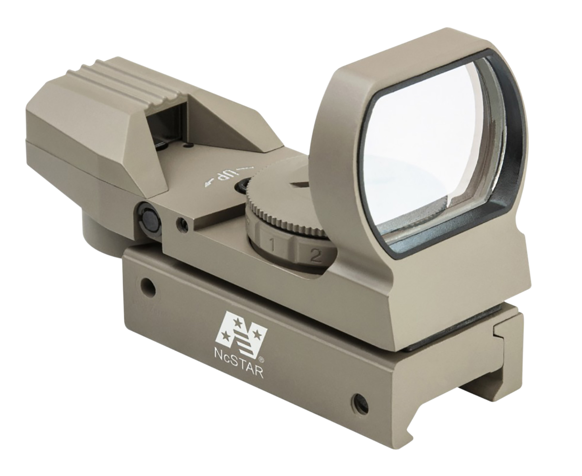 NcStar D4RGT Red Green Four Reticle Reflex Optic Tan Picatinny 3 MOA 24mm