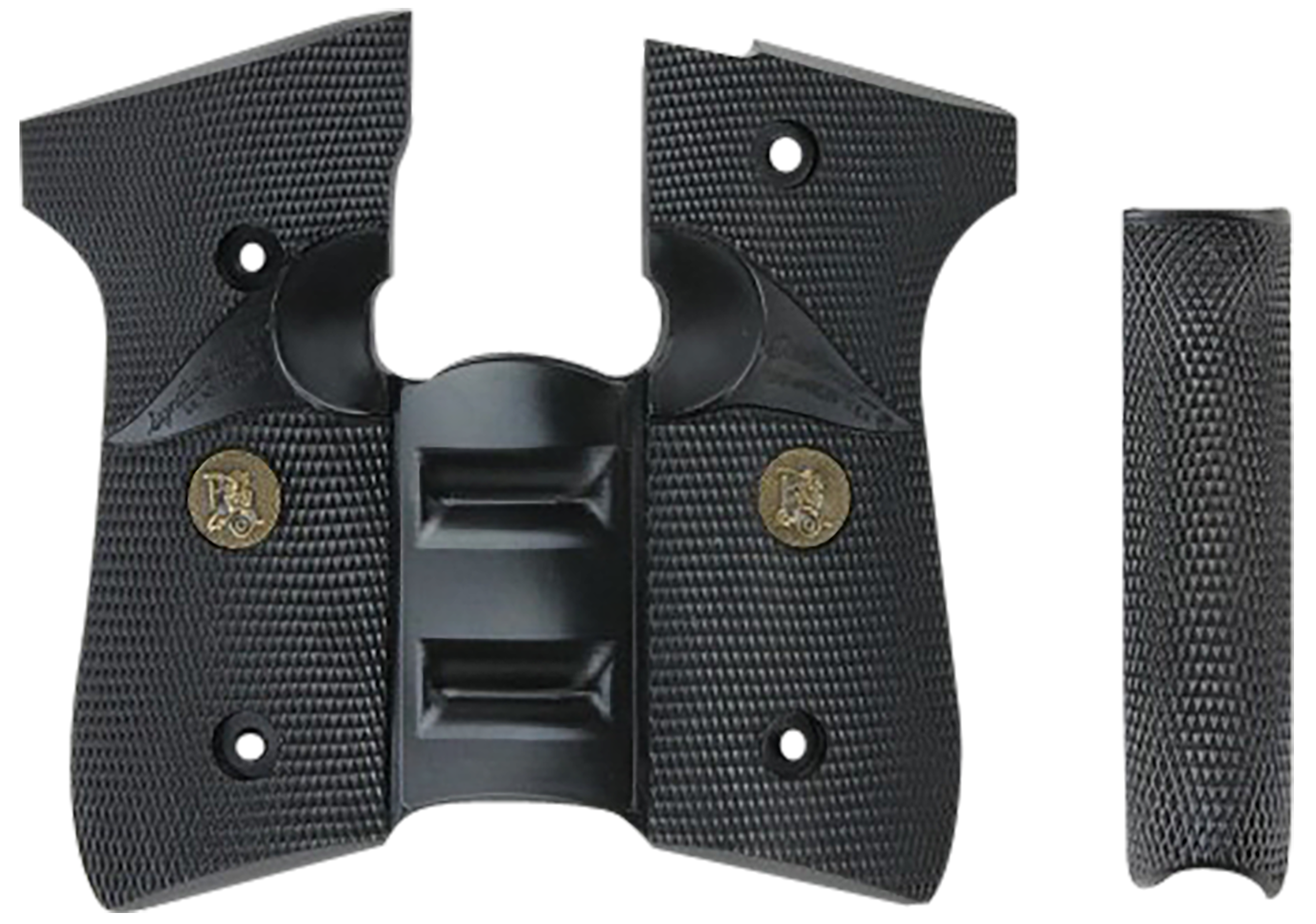 Pachmayr 02500 Signature Grip Wraparound Black Rubber with Backstrap & Finger Grooves for Beretta 92FS, 96FS