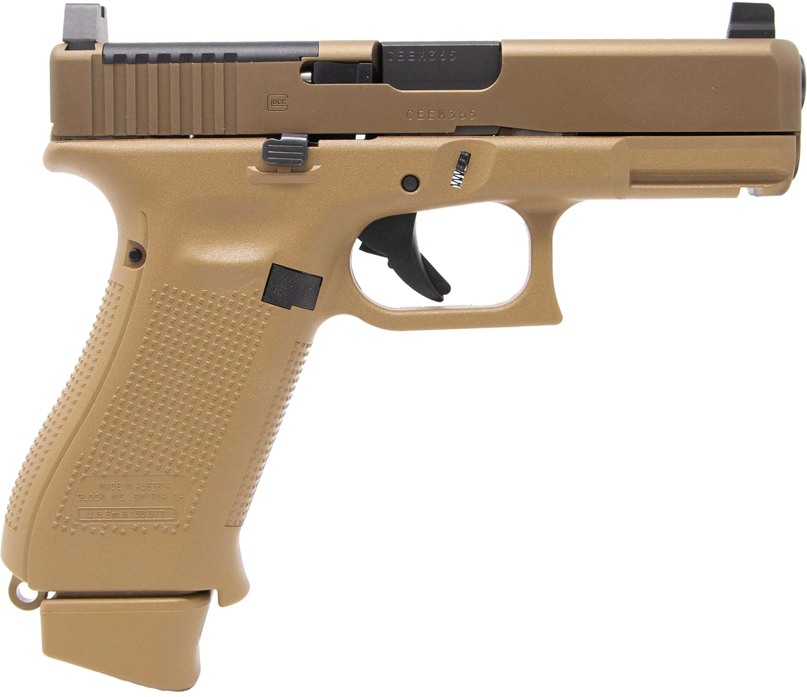 Glock 19x  Gen 5 MOS, 9mm, 4in. Barrel, 19rd - FDE (PX1950S03MOS)