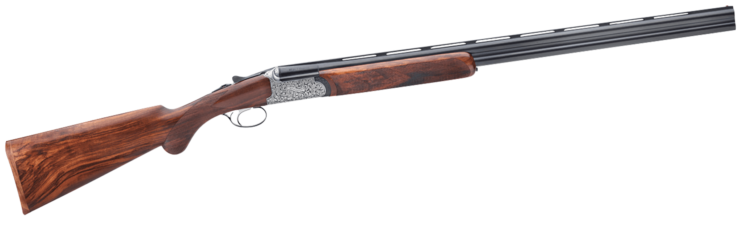 Rizzini USA 41011229 Round Body EM Full Size 12 Gauge Break Action 2rd 29" Vent Rib Barrel, Coin Anodized Silver Receiver, Fixed w/Prince of Whales Grip Grade III Turkish Walnut Stock