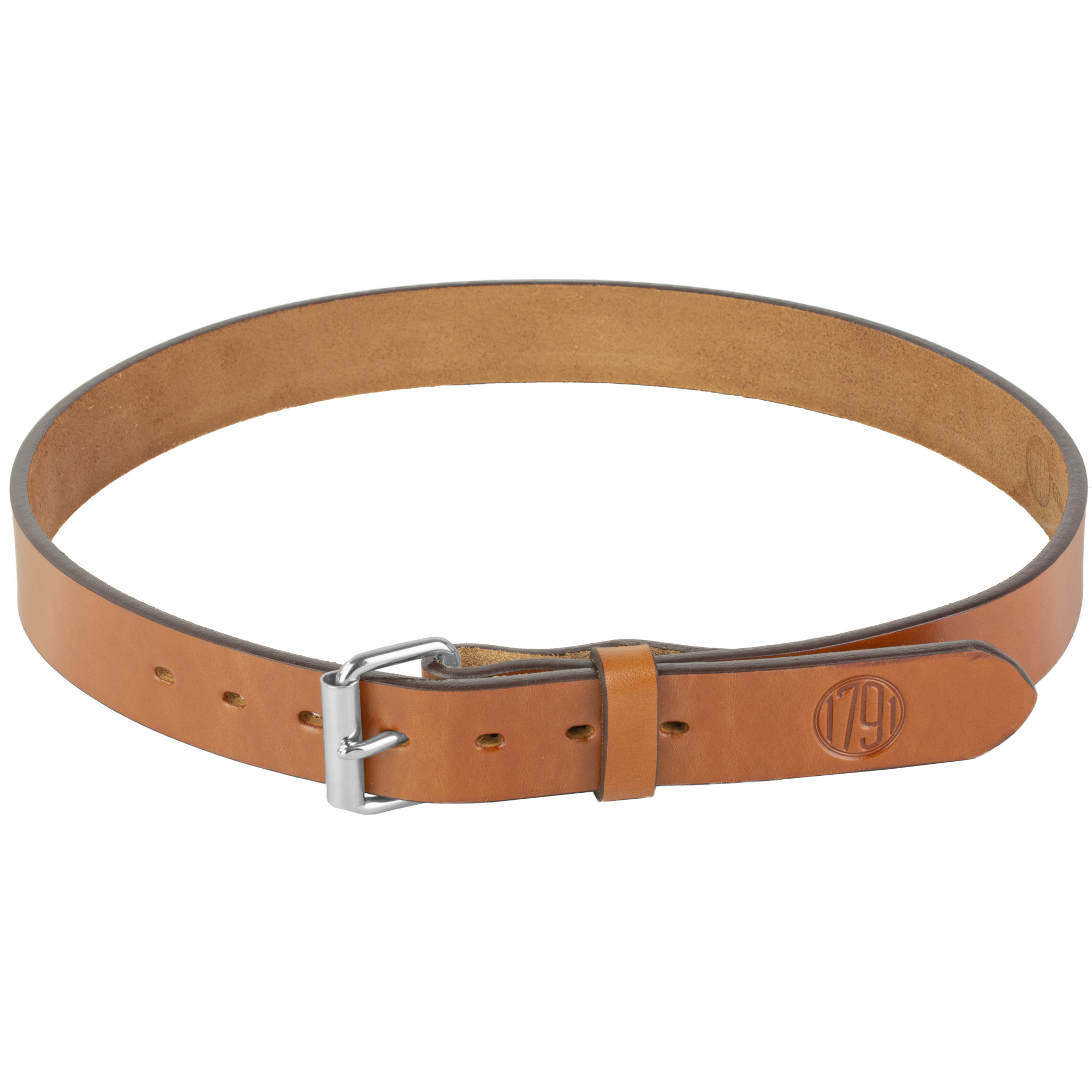 1791 Gunleather BLT013438CBRA 01  Gun Belt Classic Brown Leather 34/38 1.50" Wide Buckle Closure - BLT013438CBRA - 816161023372