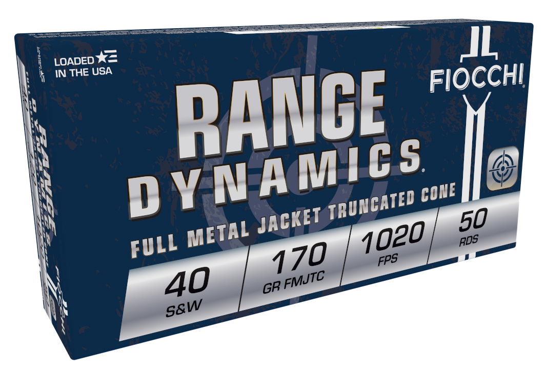 Fiocchi Range Dynamics Pistol Ammo 40 S&W 170 gr. FMJTC 50 rd.