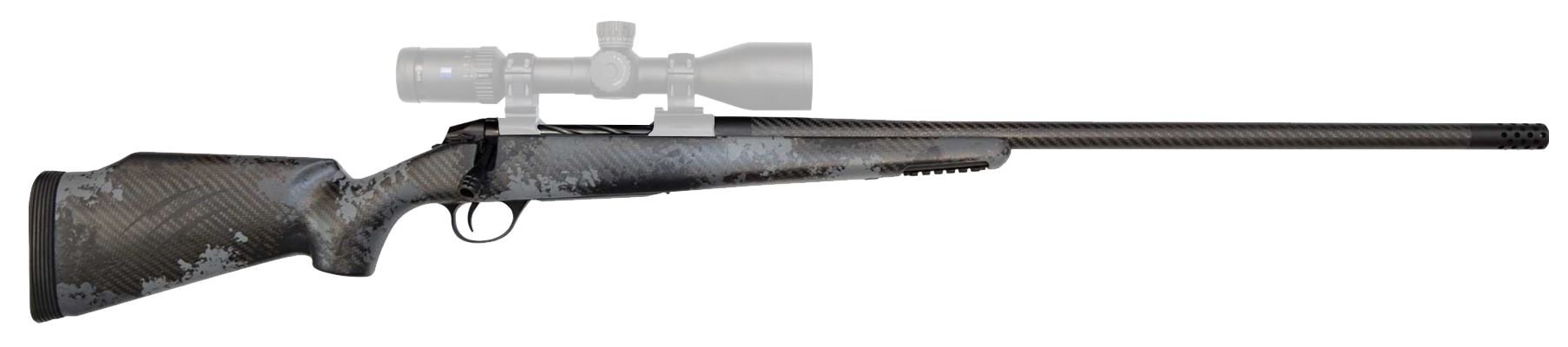 Fierce Firearms FCTRG65CM24BBO CT Rage  6.5 Creedmoor Caliber with 4+1 Capacity, 24" Carbon Fiber Barrel, Black Cerakote Metal Finish & Blackout Camo Fixed Fierce Tech C3 Stock, (Full Size)