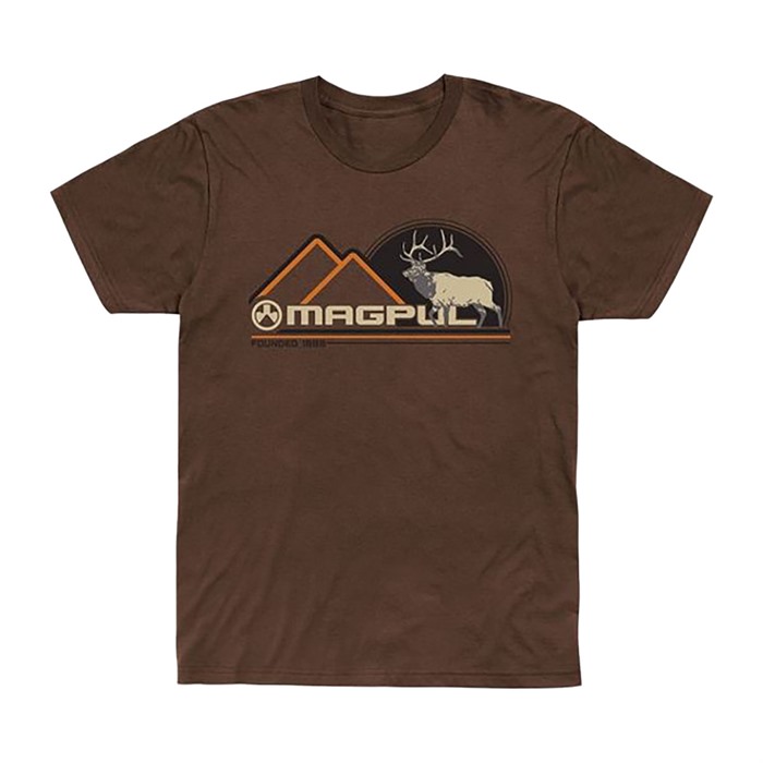 Magpul MAG1234-203-S Wapiti  Brown Heather Cotton/Polyester Short Sleeve Small
