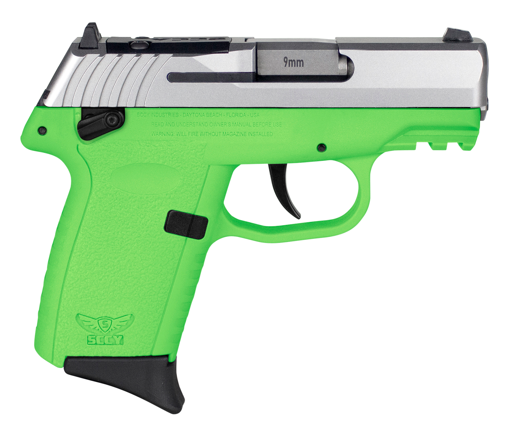 SCCY Industries CPX1TTLGRDRG3 CPX-1 Gen3 RDR 9mm Luger 10+1 3.10" Lime Green Polymer w/Picatinny Rail Serrated SS Slide Lime Green Polymer Grip SCCY Industries CPX1TTLGRDRG3 CPX-1 Gen3 RDR 9mm Luger 10+1 3.10" Lime Green Polymer w/Picatinny Rail Serrated SS Slide Lime Green Polymer Grip