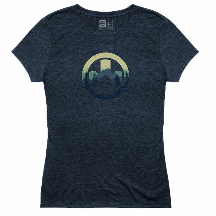 Magpul MAG1193-411-M Cascade Women's Navy Heather Cotton/Polyester Short Sleeve Medium