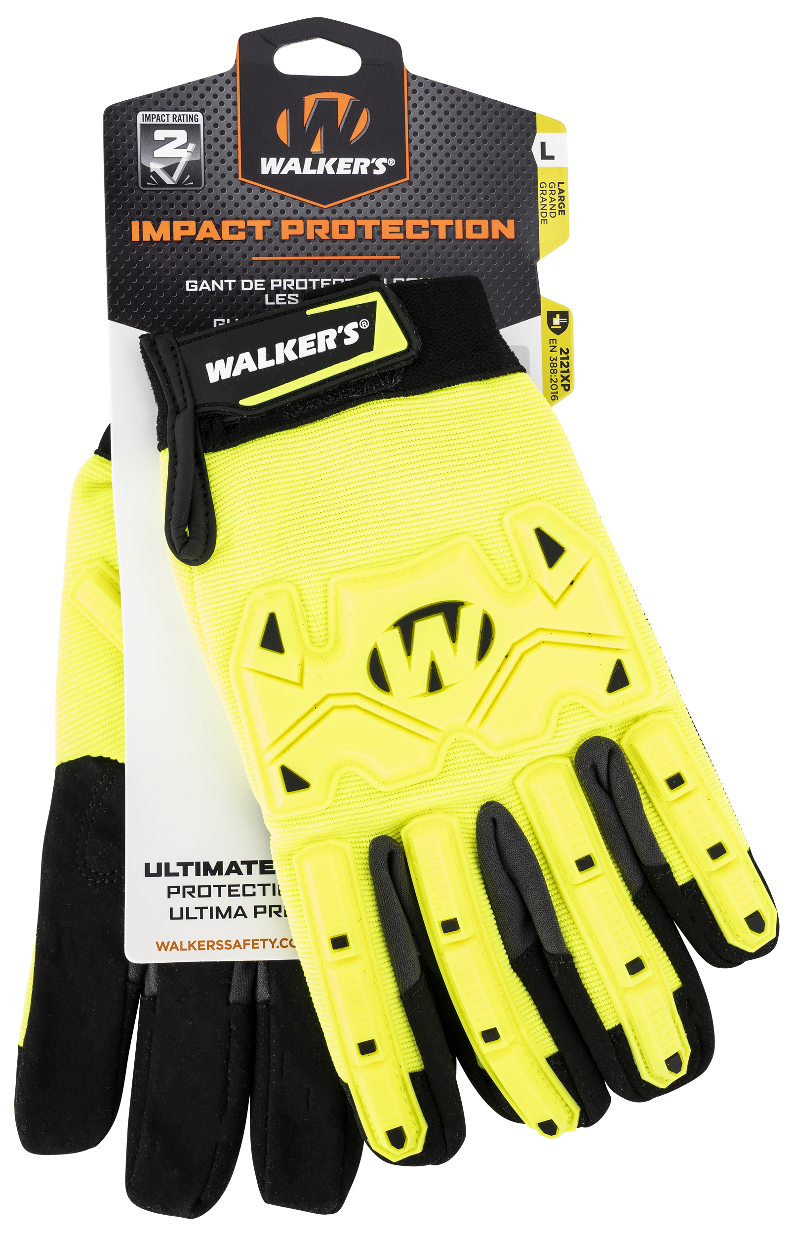 Walker's GWPSFHVFFIL2MD Impact Protection Yellow/Black Synthetic/Synthetic Leather Medium Walker's GWPSFHVFFIL2MD Impact Protection Yellow/Black Synthetic/Synthetic Leather Medium