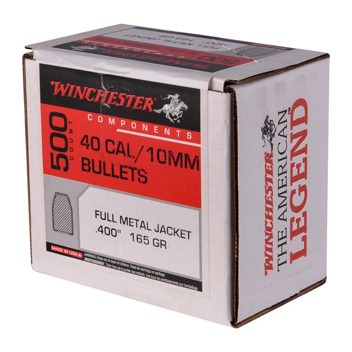 Winchester Ammo WB40TC165D Centerfire Handgun Reloading 40S&W 165gr Truncated Cone 500 Per Box/3 Case