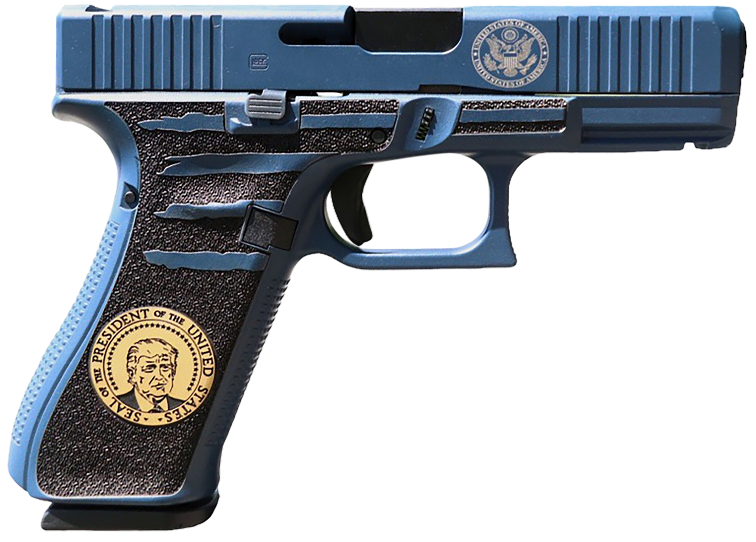 Glock G45 Gen 5 MOS 9mm 4.02in 17rd Presidential Blue Serrated Slide