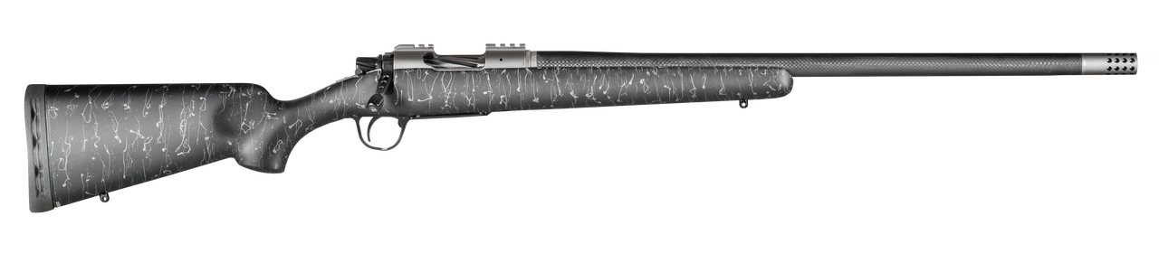 Christensen Arms 8010800100 Summit TI  Full Size 6.5 PRC 3+1, 24" Natural Titanium Steel Threaded Barrel, Natural Titanium Aluminum Receiver, Black w/Gray Webbing Fixed Sporter Stock